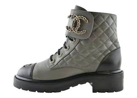 2020 chanel combat boots|Chanel quilted combat boots.